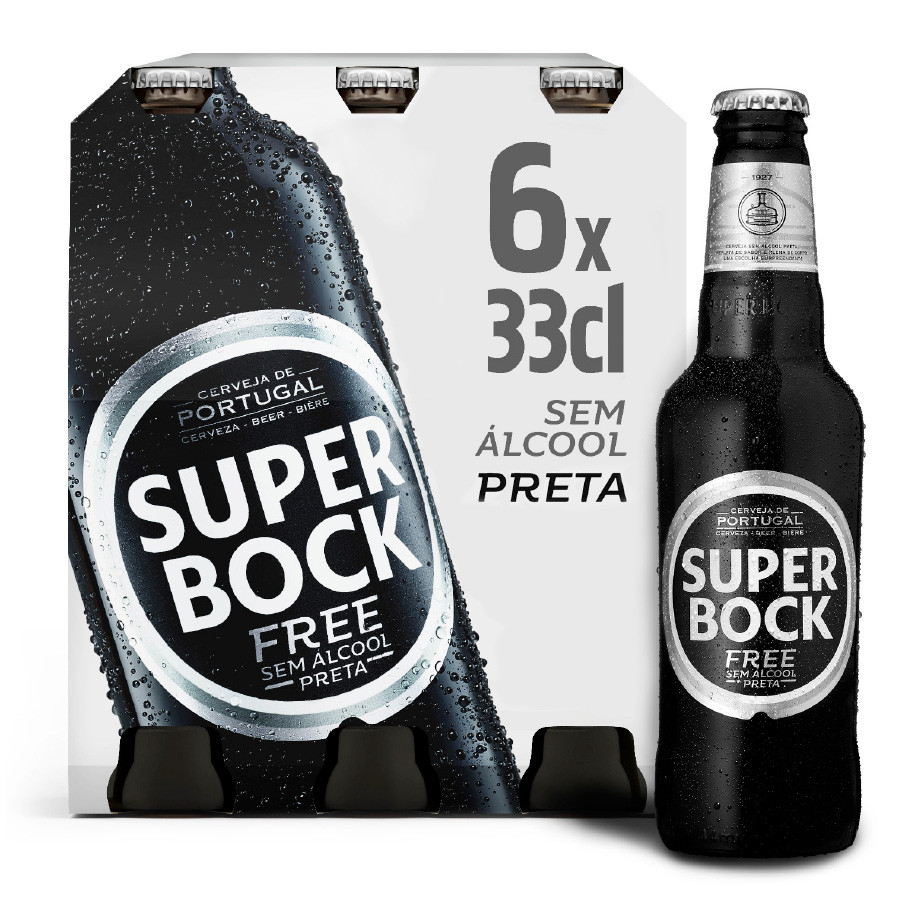 Cerveja Super Bock Preta Sem Álcool 33CL