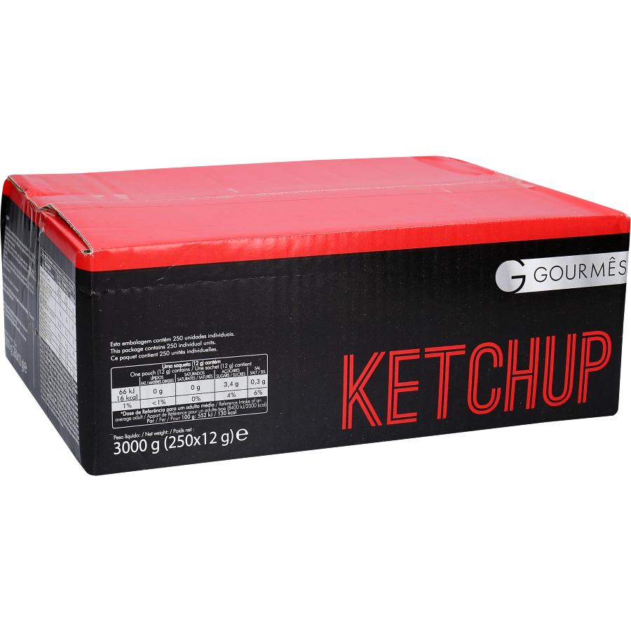 Ketchup Gourmês, Saquetas, 250x12gr