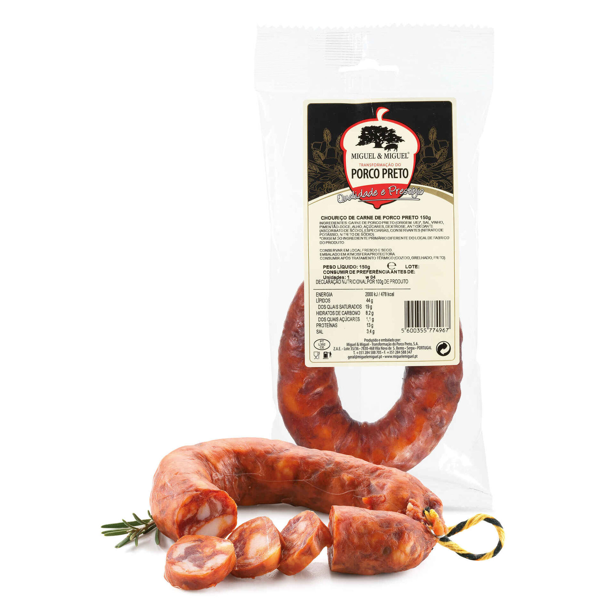 Chouriço Porco Preto Miguel & Miguel, 200gr