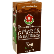 Leite UHT Achocolatado Agros, 200ml