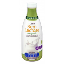 Leite UHT Meio Gordo Sem Lactose Amanhecer, 1Lt