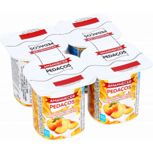 Amanhecer Iogurte Pedaços Pêssego, 125g