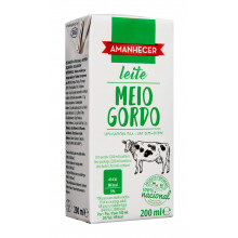 Leite UHT Meio Gordo Amanhecer, 200ml