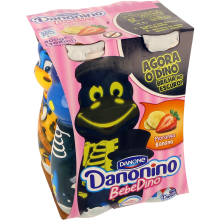 Danoninho Bebedino Iogurte Liquido Morango Banana, 4x100ml