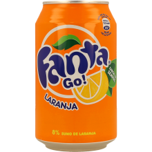 Refrigerante Fanta Laranja Com Gás, Lata 33cl