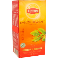 Chá Preto Lipton English Breakfast, Saquetas, 25Un