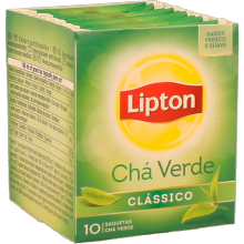 Chá Verde Lipton Clássico, Saquetas, 10 Un