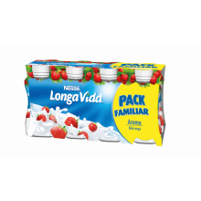 Longa Vida Iogurte Liquido Morango, 8x160ml