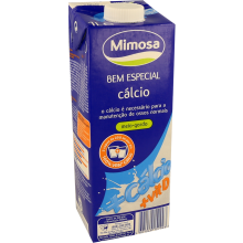 Leite UHT Meio Gordo Especial Cálcio Mimosa, 1Lt
