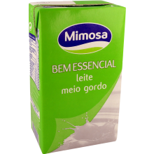 Leite UHT Meio Gordo Mimosa, 1Lt