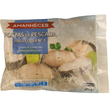 Pescada N.º 3 de Cozer Congelada Amanhecer, Saco 600gr