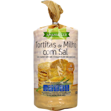 Tortitas de Milho S/G Com Sal Amanhecer, 130g