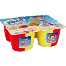 Iogurte Sólido Yoco Suissinho Maxi Morango Baunilha, 4x90g